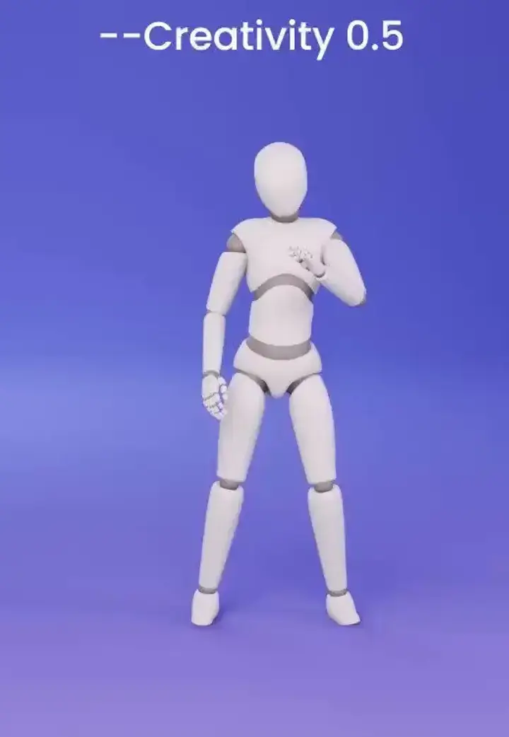 3D avatar renders layered over expressive motion capture outputs